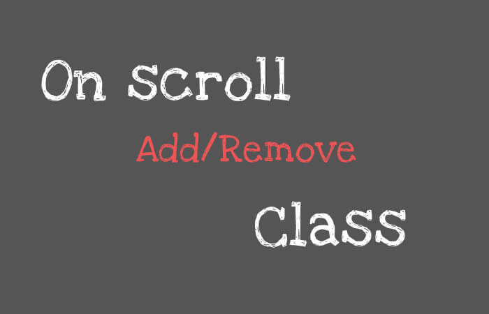 window scroll add remove class sticky header by jquery