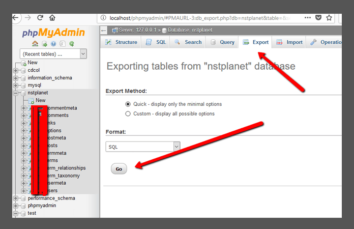 How to Export and Import database file from Localhost MySQL ?