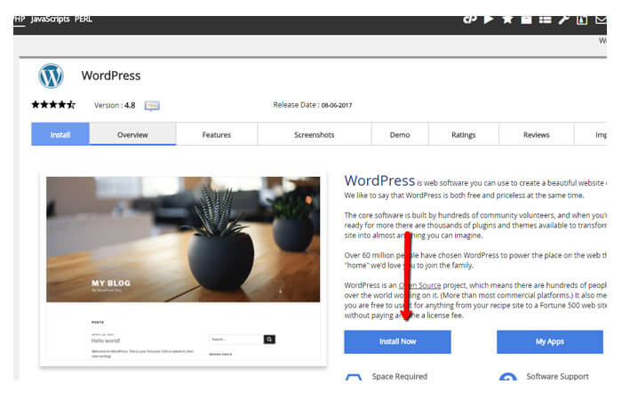 How to install WordPress on Hosting control panel ?