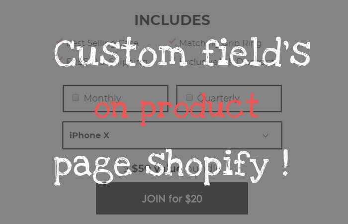 custom field shopify