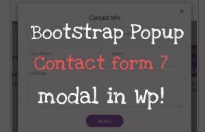 bootstrap popup contact form 7