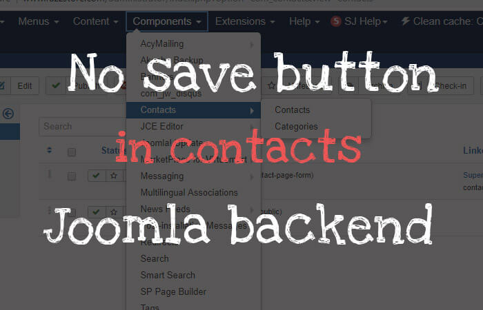 no save button joomla