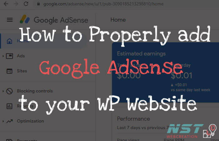 google adsense to wordpress website